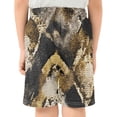 thumbnail image 3 of BZSMCE Adjustable Drawstring Casual Shorts With Yellow Black Python Pattern Pattern, 3 of 9