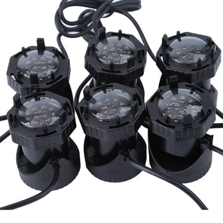 Popular Waterproof Submersible RGB LED Pond Spot Lights For Underwater Pool Fountain Aquarium Spotlights With 4 Colors Lenses
