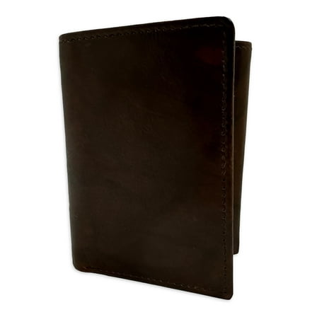 George Flip ID Crunch Trifold Leather Wallet