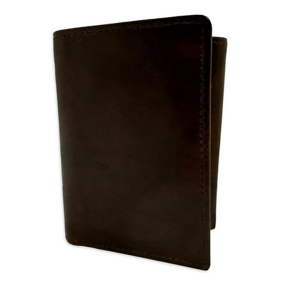 George Flip ID Crunch Trifold Leather Wallet