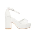 thumbnail image 2 of Women Platform Chunky Heeled Sandals Ankle Strap Sexy Open Toe Heels Chunky Block Platform Wedge Sandals, 2 of 5