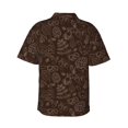 thumbnail image 3 of Goofa Autumn Brown Plants Hawaiian Shirt for Men, Unisex Summer Beach Casual Short Sleeve Button Down Shirts,Aloha Tropical Floral print shirt-XX-Large, 3 of 9