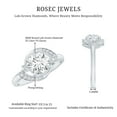thumbnail image 5 of Rosec Jewels Certified Lab Grown Diamond 8mm Round Engagement Ring - EF-VS Quality - Ready To Gift, 10K White Gold, US 11.50, 5 of 8