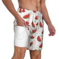 thumbnail image 3 of Balery Hand Drawn Watermelon Mens Swim Trunks Swim Shorts for Men Quick Dry Inseam Beach Shorts with Compression Liner Pocket-Large, 3 of 9
