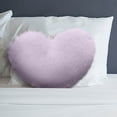 thumbnail image 6 of Wadada Soft Heart Throw Pillow Plush Heart Shaped Decorative Pillow Faux Rabbit Fluffy Heart Shaped Cushion for Girl on Valentine's Day Fit for Living Bed Dining Sofa Car (Purple), 6 of 6