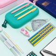 thumbnail image 4 of Opolski Silicone Solid Color Soft Pencil Case Creative Large Capacity Stationery Bag, 4 of 7