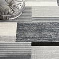 thumbnail image 4 of SAFAVIEH Odyssey Dzvonko Modern Area Rug, Dark Grey/Black Ivory, 6'7" x 6'7" Round, 4 of 5
