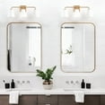 thumbnail image 6 of Aiwen 24.02 IN Plated Vanity Lights with White Glass Shades 3-Light Modern Brass Lighting, Perfect for Hallway, Bathroom, 6 of 8