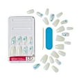 thumbnail image 3 of KISS Gel Fantasy Allure Ready-To-Wear Medium Coffin Fake Nails, White & Blue, 28 Pieces, 3 of 7