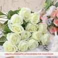 thumbnail image 4 of 100 Pieces Artificial Roses Flowers Bulk, Long Stem Realistic Fake Silk Roses Bouquet for Table Centerpiece Vases Wedding Party Home Kitchen Decor (White), 4 of 14