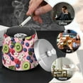 thumbnail image 4 of Yayeee Ashtray with Lid for Cigarette Smokeless Stainless Steel Home Ash Holder, Pink Kiwi, 4 of 7