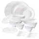 thumbnail image 1 of Juego De Vajilla Borosil Gourmet Para 6, 35 Piezas, Juegos De Platos Y Tazones Blancos, Resistente A Astillas, Vidrio Opalino Templado, Resistente A Las Manchas, Apto Para Lavavajillas Y Microondas, P, 1 of 5