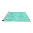 thumbnail image 2 of Ahgly Company Machine Washable Indoor Rectangle Persian Turquoise Blue Traditional Area Rugs, 7' x 9', 2 of 4