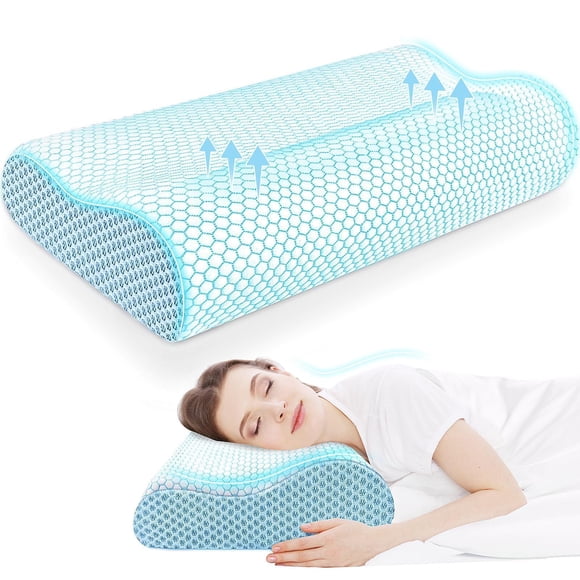 Almohada cervical CloudBliss de espuma viscoelástica ergonómica 61 x 35 cm