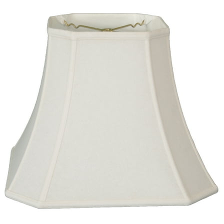 Royal Designs 14" Square Cut Corner Bell Lamp Shade Linen White