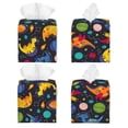 thumbnail image 2 of Balery Dinosaurs in Space Porta Pañuelos de Cuero con Estampado – Funda Moderna Cuadrada para Caja de Pañuelos, Dispensador 5x5x5'', 2 of 7