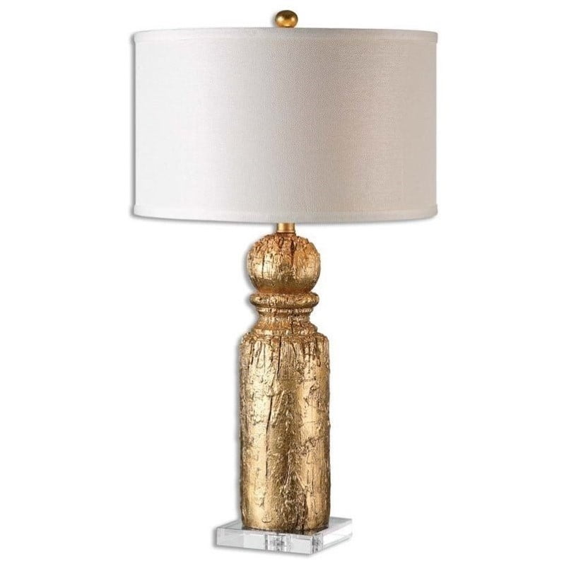 Uttermost Lorenzello Gold Leaf Table Lamp