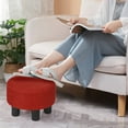 thumbnail image 2 of Homebeez Linen Ottoman Foot Stool Round Padded Foot Rest with Non-Skid Legs, Soft Step Stool for Couch, Desk, Hallway, Office, Lounge, Dorm Room Multiple Colors, 2 of 7