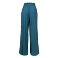 thumbnail image 4 of MixMatchy Women's Breathable Chiffon Fabric Loose Pleated Wide Leg Palazzo Pants with Ribbon Tie Elastic Band, 4 of 4