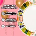 thumbnail image 5 of 24 Pz Plato Desechable De Cartón Decorativo Premium Hojas Azules 9 pulgadas, 5 of 5