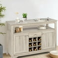 thumbnail image 4 of Gymax Wine Cabinet Console Table Buffet Server Sideboard Grey Home, 4 of 10