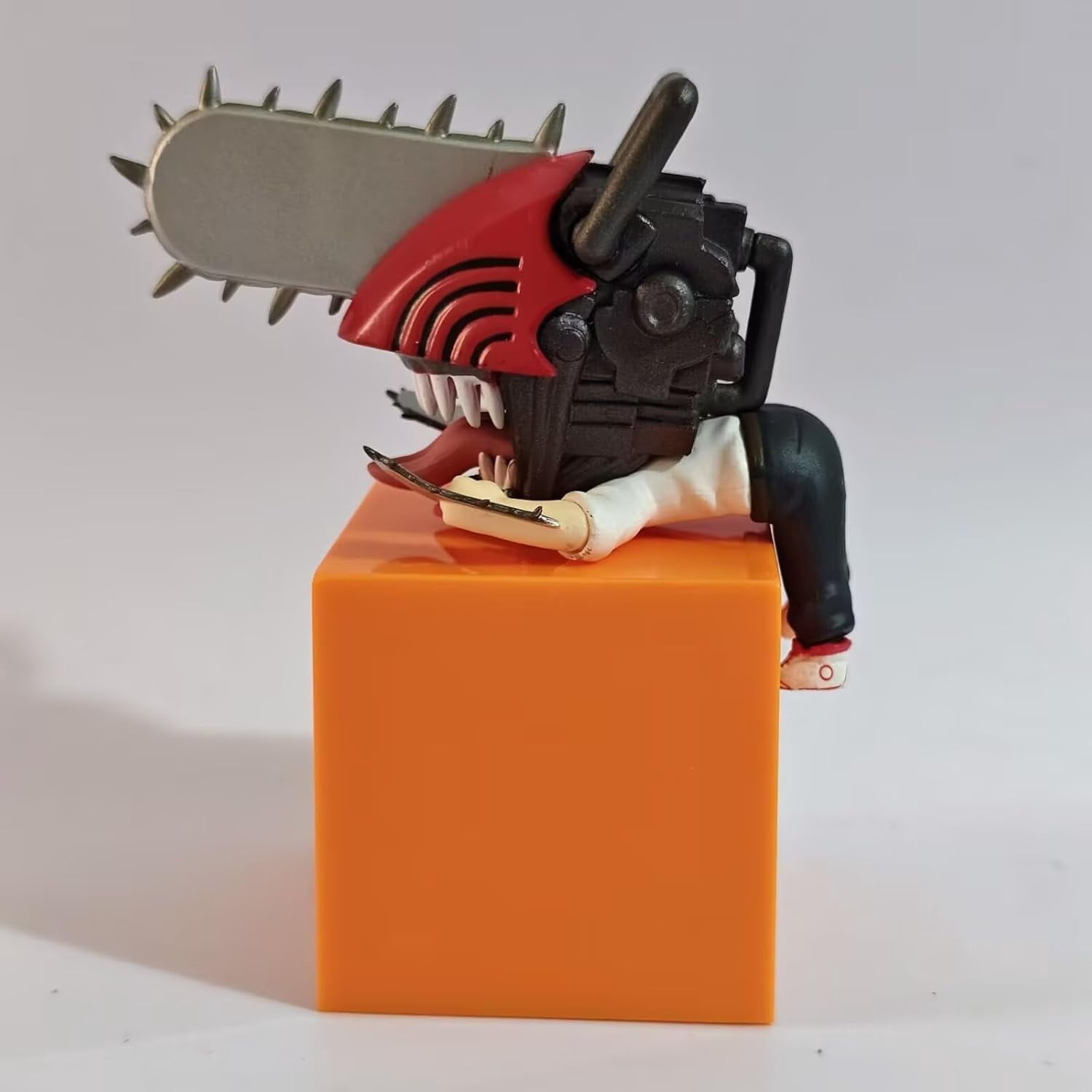 Newly Denji Pava Machima Figure Lying Q Version Denji Pava Machima Anime Figures 10cm/3.9inch PVC Character Decoration Gifts (Denji)