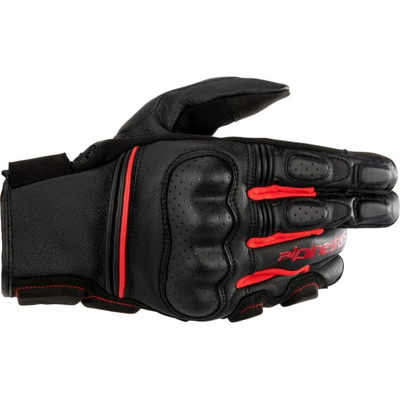 Alpinestars Phenom Mens Leather Motorcycle Gloves Black/Red LG