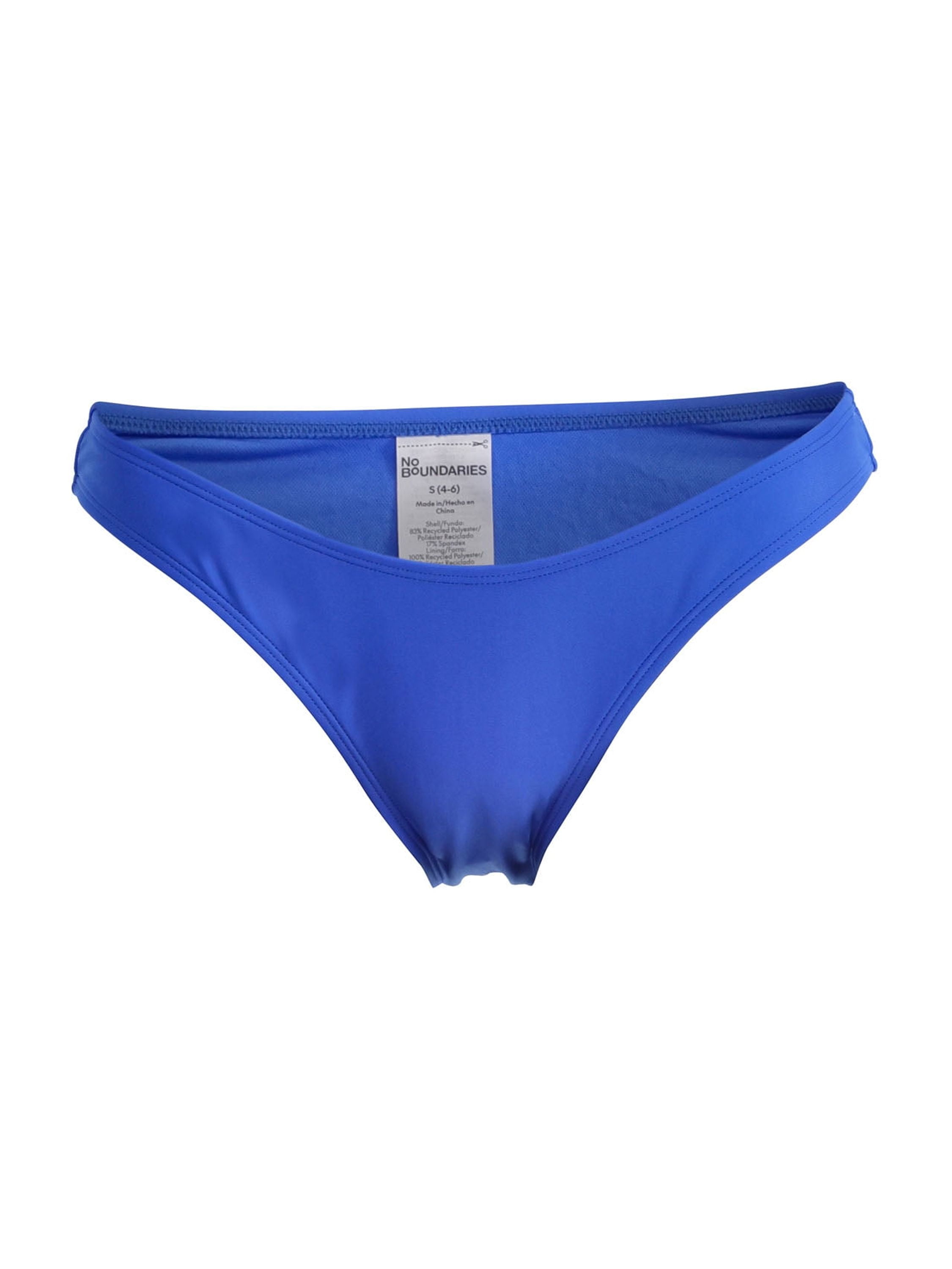 No Boundaries Women's Low Waist High Leg Cheeky Bikini Bottoms, Sizes XXS-XXL