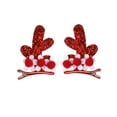 thumbnail image 2 of Christmas Deer Antlers Hair Clip Children's Christmas Gift Deer Ears Ducks Billed Clip Bow Hair Clip Headpiece, 2 of 6