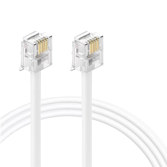 Cordon Téléphonique, 2 Pcs Téléphone à Ligne Droite Compatible avec Tous les Téléphones Fixes Filaires, Universel pour la Maison Ou le Bureau, Accessoire Téléphonique