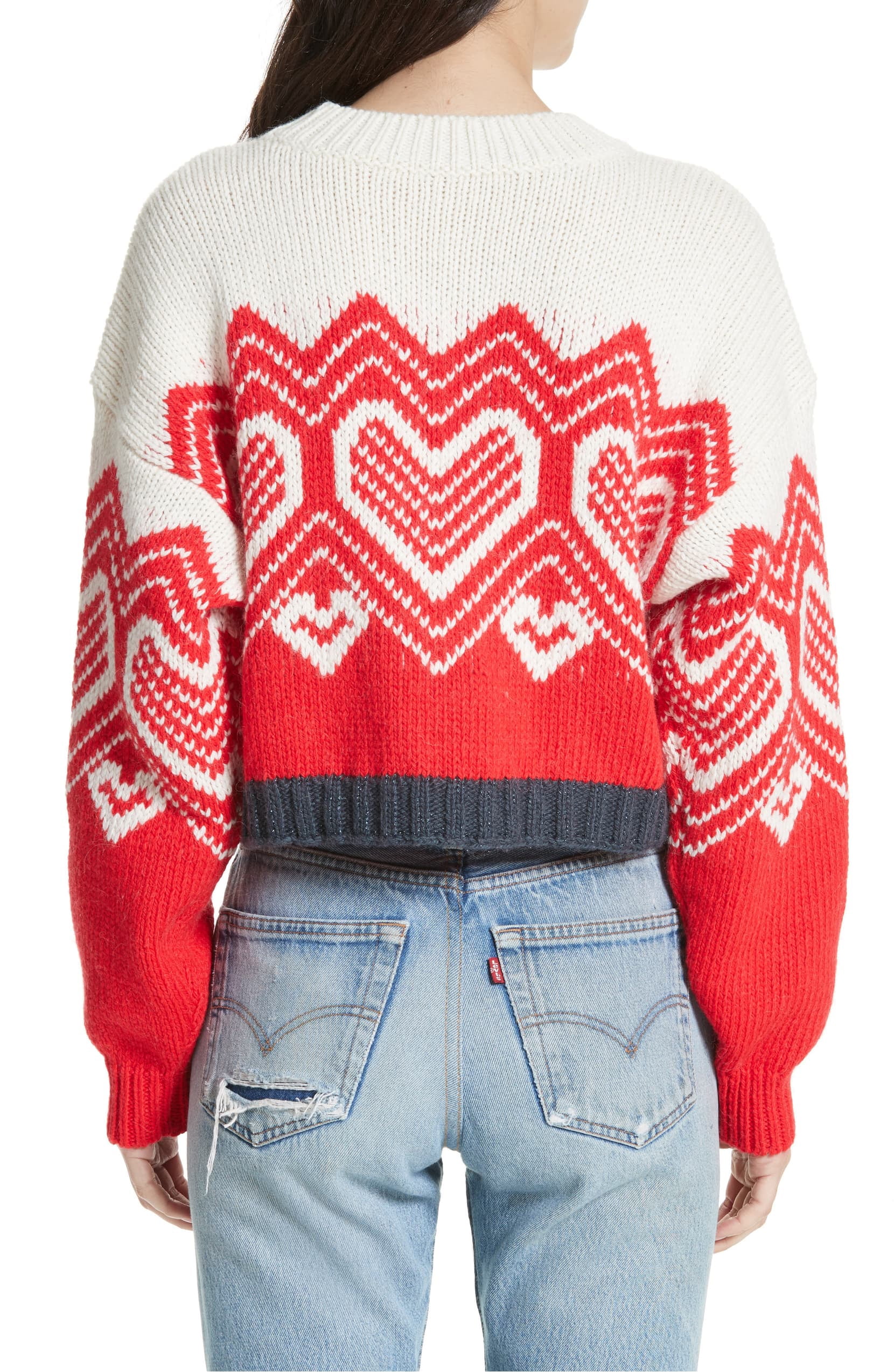 free people heart sweater