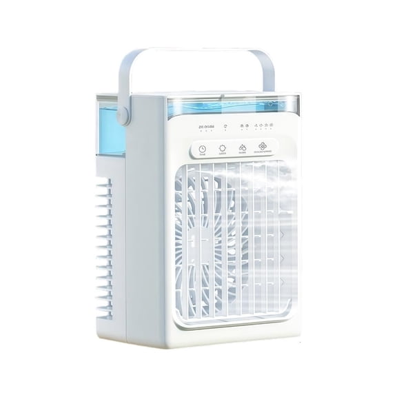ZELVINN Portable Air Cooling Fan with 2 Nozzles Fast Speed Wind Low Abs Texture Suitable for Bedroom and Workspaces