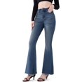 thumbnail image 1 of Jeans acampanados elásticos de forma completa para mujer en Robin Blue 4 Long, 1 of 5