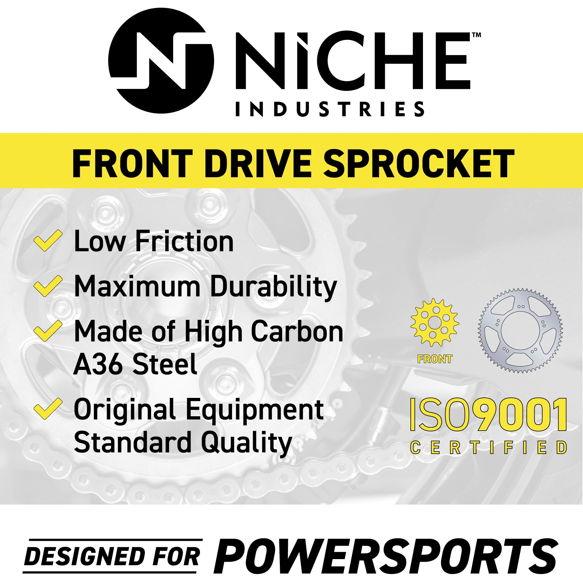 NICHE 530 Pitch Front 17T Rear 43T Drive Sprocket Kit for 2007-2008 Suzuki GSXR1000