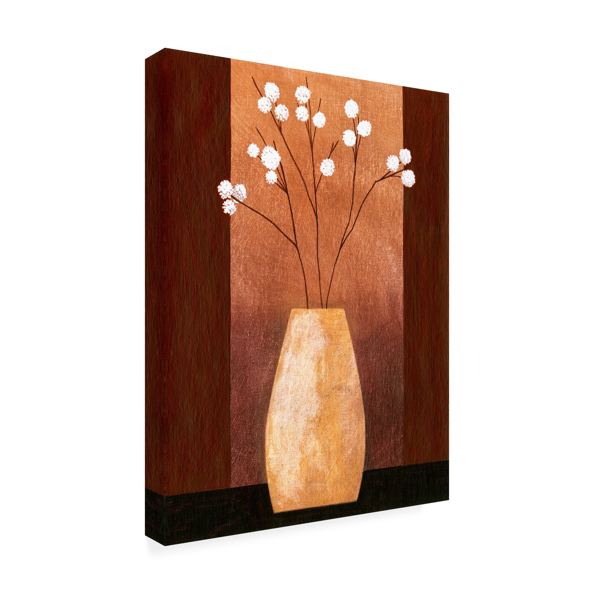 Trademark Fine Art 'Pot Floor Vase On Burgundy' Canvas Art by Pablo Esteban