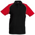 thumbnail image 1 of Kariban Polo de Baseball Contrasté pour Hommes, 1 of 1