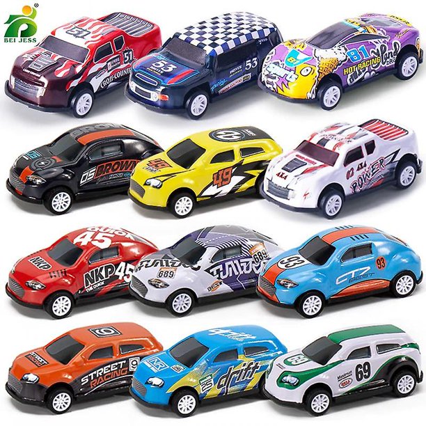 Coche de aleación para niños, 1/64 fundido a presión, modelo de acción de Metal para niños, juguete educativo novedoso para niño