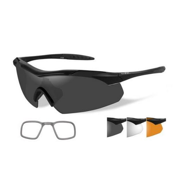 Wiley X Wiley X Vapor Sunglasses Smoke Grey/Clear/Rust Lens Matte