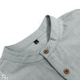 thumbnail image 6 of ZUKMRJPC Mens Summer Linen Shirts Roll Up Sleeve Casual Spring Button Up Basic T Shirt Lightweight Breathable Vacation Beach Tops, 6 of 7