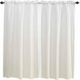 thumbnail image 2 of Cream White Ombre Window Curtains 63 Inch Length, Modern Abstract Art Striped Rod Pocket Window Treatment Kitchen Drapes for Bedroom, Cafe, Living Room, 2 Panels, 42 W x 63 L, 2 of 5