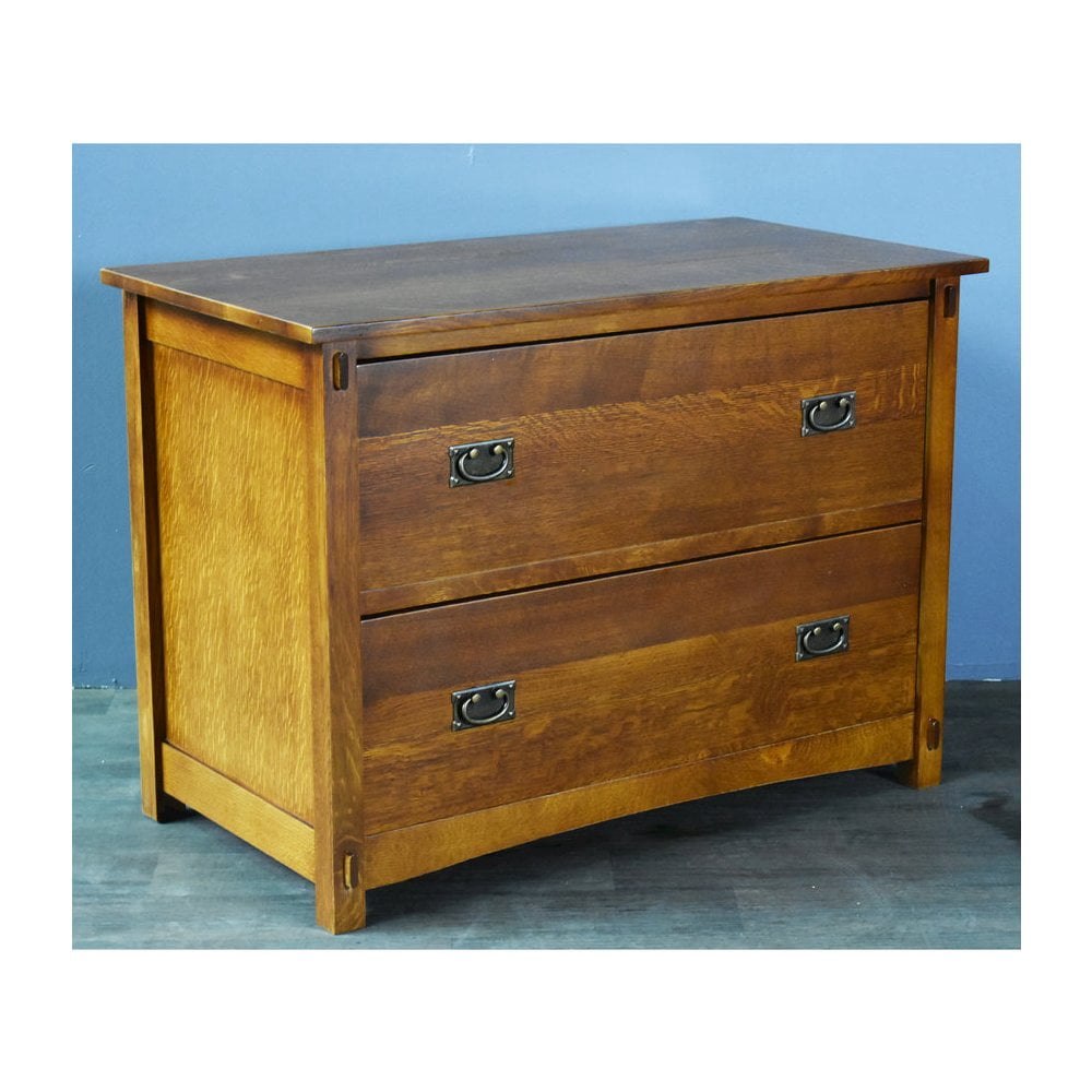 Crafters and Weavers Mission Oak 2 Drawer Lateral File Cabinet - Michael's Cherry