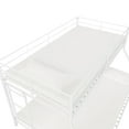 Mainstays Small Space Junior Twin over Full Low Profile Metal Bunk Bed, White