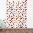 thumbnail image 4 of Ambesonne Nature Fabric by the Yard Upholstery, Amanita Muscaria Mushrooms, 3 Yards, Burnt Orange Rust, 4 of 5