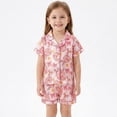 thumbnail image 2 of Vividxx Toddler Girl Clothes Easter Cute Print Girls Two Piece Short Sleeved Lapel Homewear Loungewear For Toddlers And Kids Fashion Clothing Festival, 2 of 9