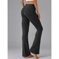 thumbnail image 4 of Rosvigor Flare Yoga Pants for Women High Waisted Leggings Tummy Control Workout Pants No Front Seam Trousers with Pockets, 4 of 9