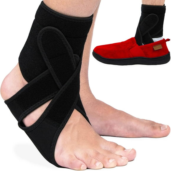 Attelle pour Pied Droit Tombant pour Marcher avec des Chaussures, des Chaussettes Ou Pieds Nus Offre un Soutien pour Pied Tombant pour Hommes Ou Femmes et Offre Aussi un Soulagement de la Fasciite Plantaire Taille Unique