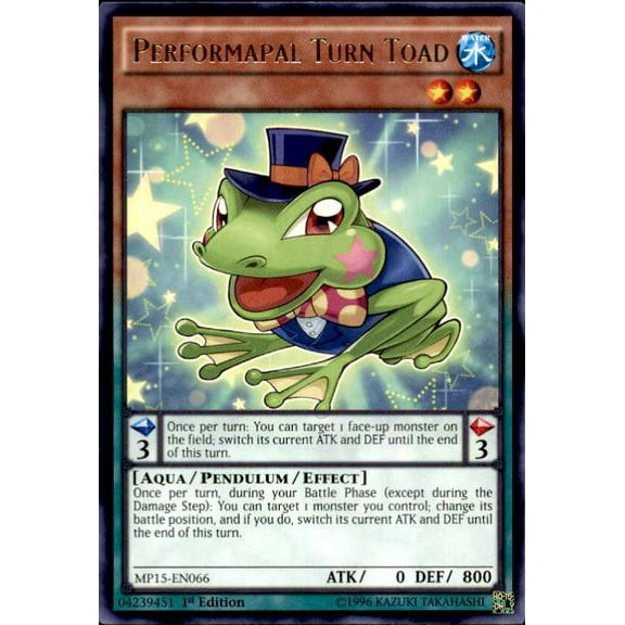 YuGiOh 2015 Mega-Tin Mega Pack Rare Performapal Turn Toad MP15-EN066