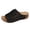 Black, variant on Womens Wedge Sandals Breathable Hollow out Slides Comfortable Slip on Cushioned Wedges Heels Summer Open Toe Mules Brown Size 9
