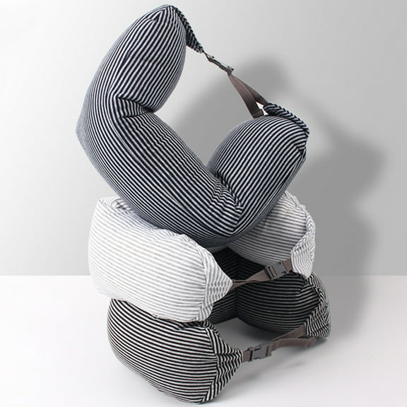 sunsanly Neck Support Travel Pillow with Hidden Zipper Super Soft Breathable Adjustable Stuffable U-shaped Travel Neck Pillow