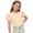 Beige, variant on Eltusu T-Shirts for Girls, Casual Crewneck Short Sleeve puff Summer Kids Tee Beige Size 14 T